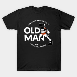 Retro Never Underestimate an Old Man with a Pickleball Paddle T-Shirt
